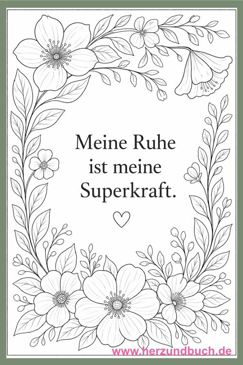 Malvorlage Meine Ruhe ist meine Superkraft